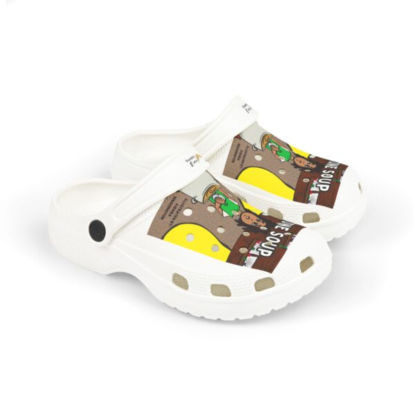 Kid's Stone Soup EVA Foam Clogs, Fun Children's Slip-On Shoes, Unique Story Themed Footwear, Lightweight Kids Clogs, Cute Summer Sandals - Image 2