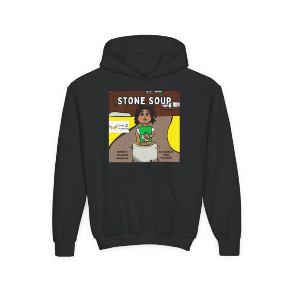 Youth Stone Soup Hoodie | Cozy Sweatshirt for Kids, Perfect for Storytime, Gift for Young Readers, Children's Literature Apparel, [...] - Image 3