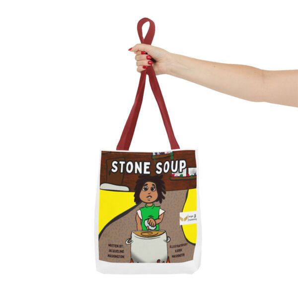 Stone Soup Tote Bag, Cute Story Tote, Literary Gifts, Kids Book Tote, Eco-Friendly Shopping Bag, Fun Kids Accessories - Image 8