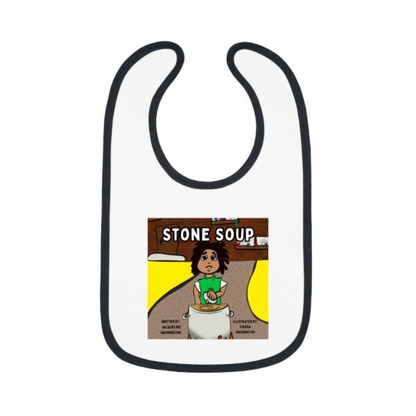Cute Illustrated Baby Bib with 'Stone Soup' Design, Gift for Babies, Toddler Feeding Accessory, Cartoon Bib for New Parents, Baby [...]