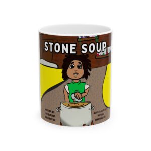 Stone Soup Themed Ceramic Mug - Perfect Gift for Book Lovers, Coffee Addicts, Kitchen Decor, Home Office