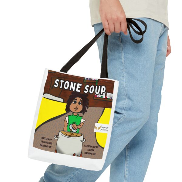 Stone Soup Tote Bag, Cute Story Tote, Literary Gifts, Kids Book Tote, Eco-Friendly Shopping Bag, Fun Kids Accessories - Image 3