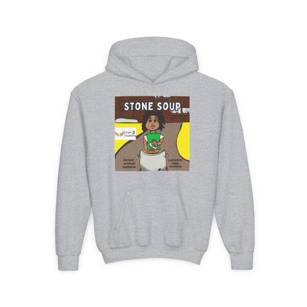 Youth Stone Soup Hoodie | Cozy Sweatshirt for Kids, Perfect for Storytime, Gift for Young Readers, Children's Literature Apparel, [...] - Image 5